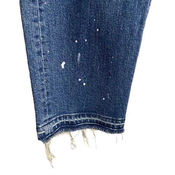 Veronica Beard Ines Straight-Leg Girlfriend Style Paint Splatter Jeans - Picture 10 of 12